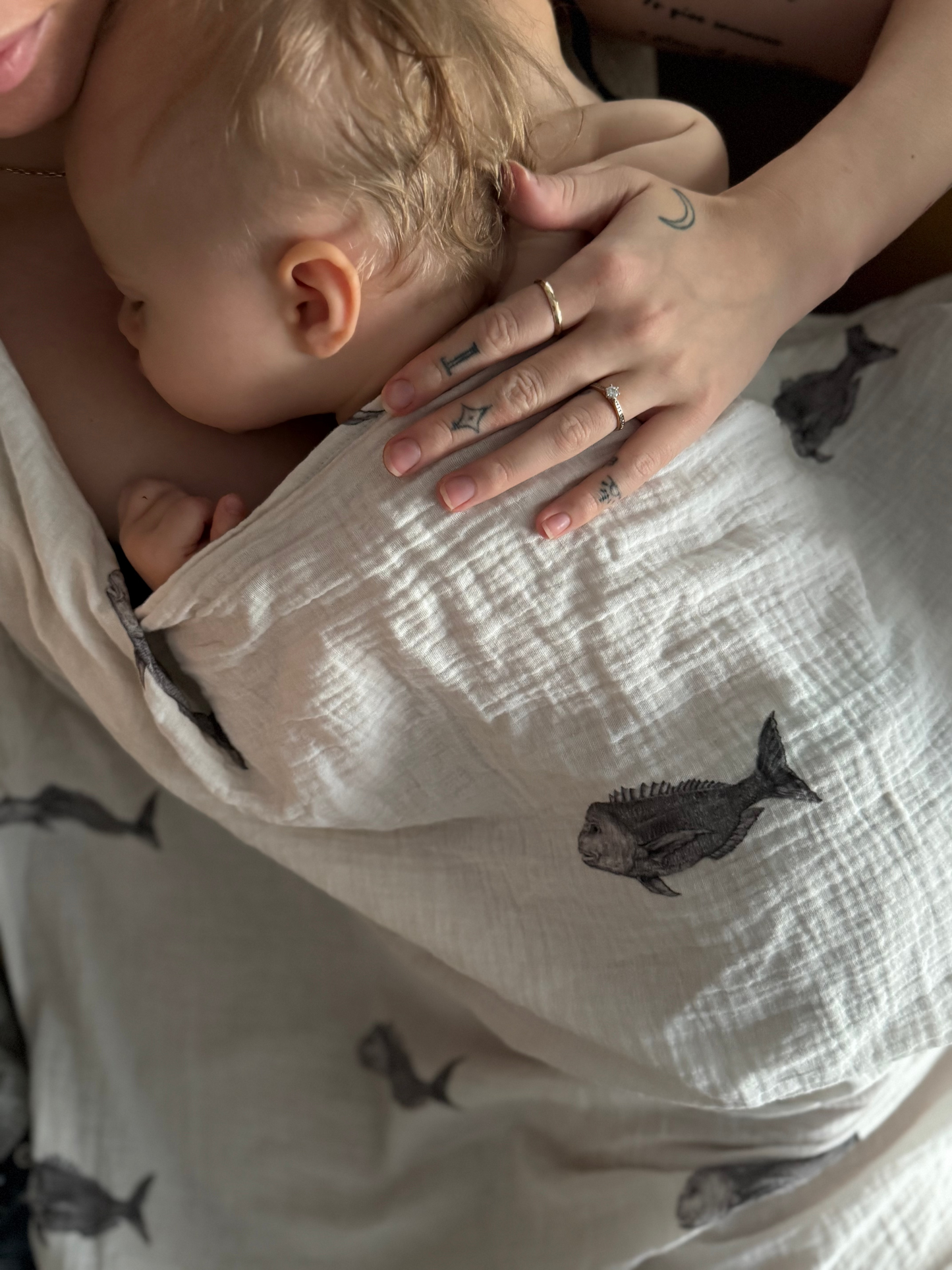 Snapper Baby Muslin Blanket