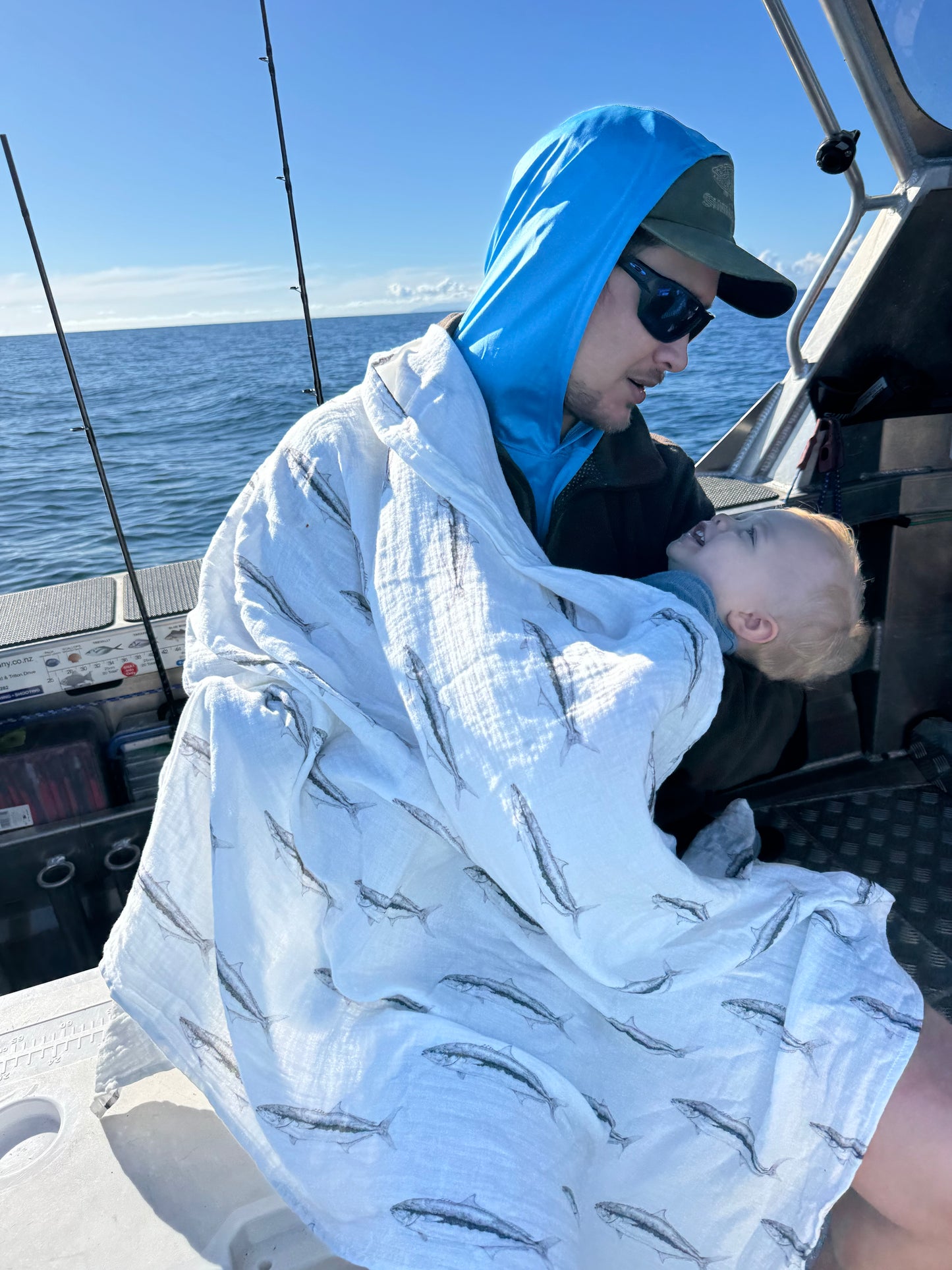 Kingfish Baby Muslin Blanket