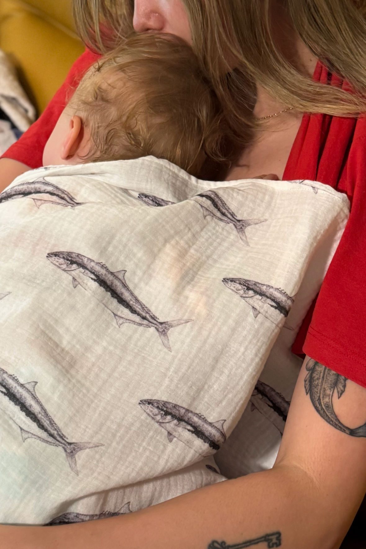 Kingfish Baby Muslin Blanket