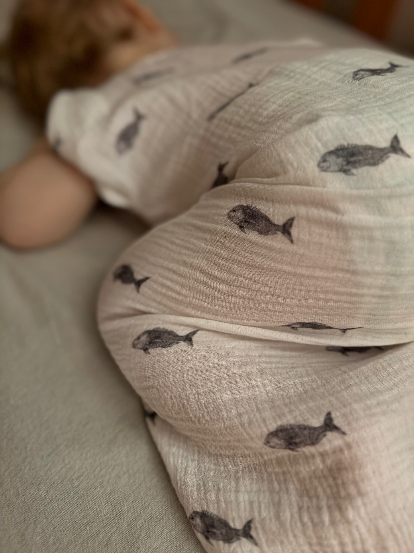 Sea Tikes Snapper Muslin Baby Sleeping Bag