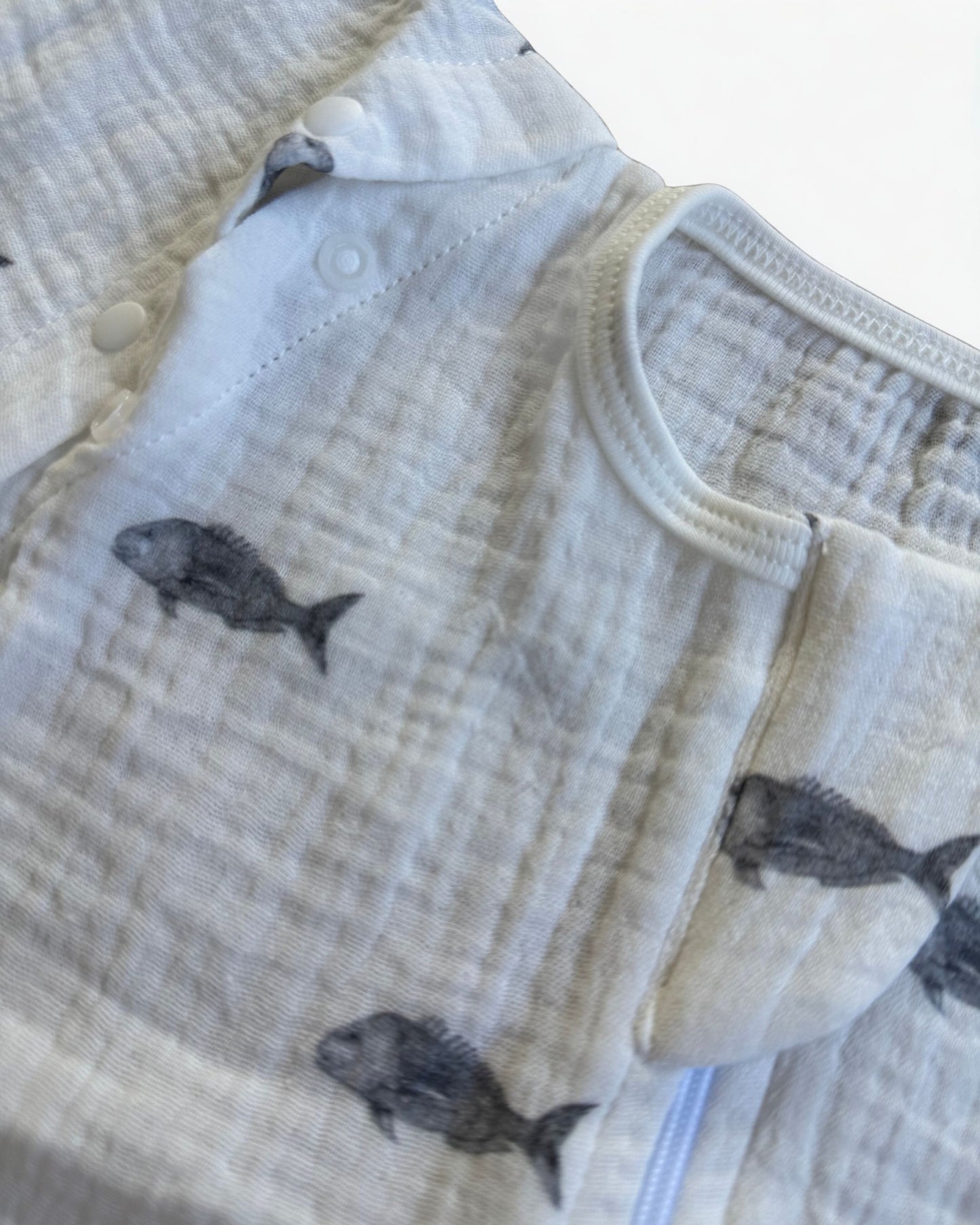 Sea Tikes Snapper Muslin Baby Sleeping Bag