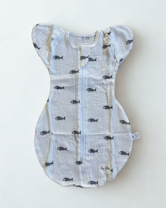 Sea Tikes Snapper Muslin Baby Sleeping Bag