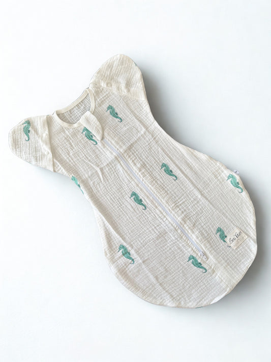 Sea Tikes Seahorse Muslin Sleeping Bag